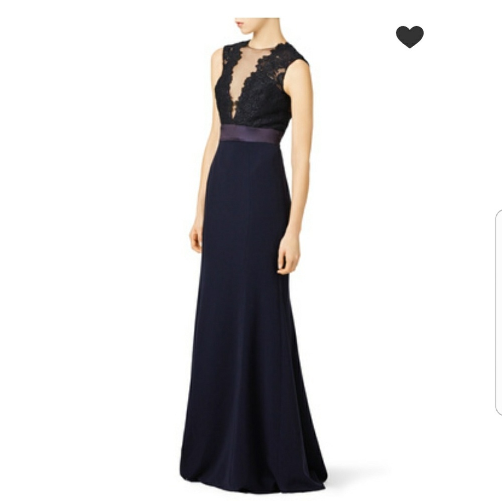 Navy blue Theia formal gown