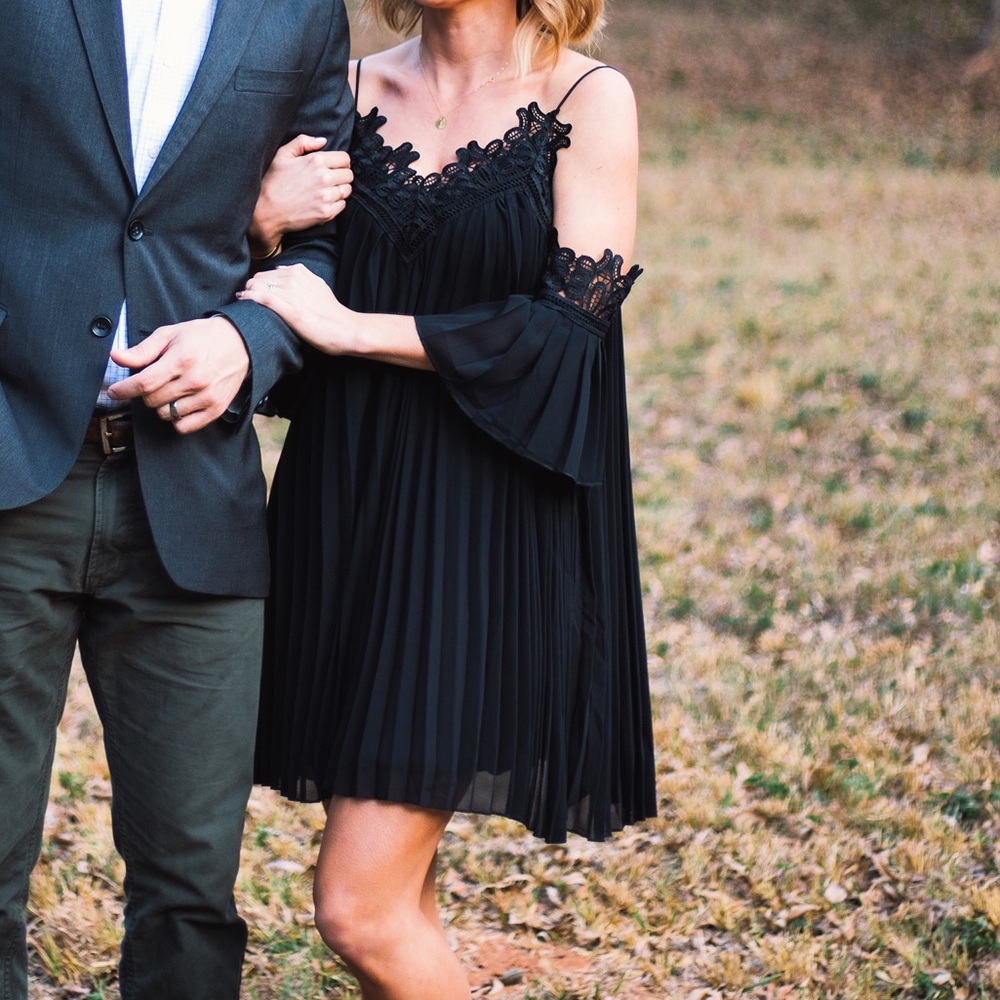 Black off the shoulder dress