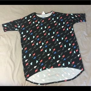 Americana Irma paper plane Lularoe tunic