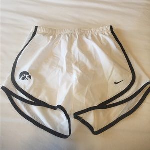 White nike dry-fit Hawkeyes shorts. Small