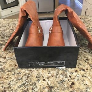 Rolani Cognac Knee High Boots BNWT