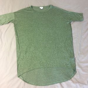 XS heathered green Irma Tunic Lularoe