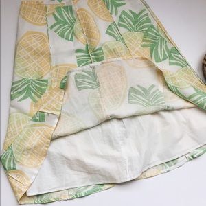 SIGRID OLSEN, linen pineapple skirt