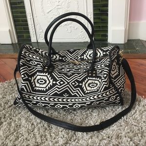Forever 21 tribal print duffel bag