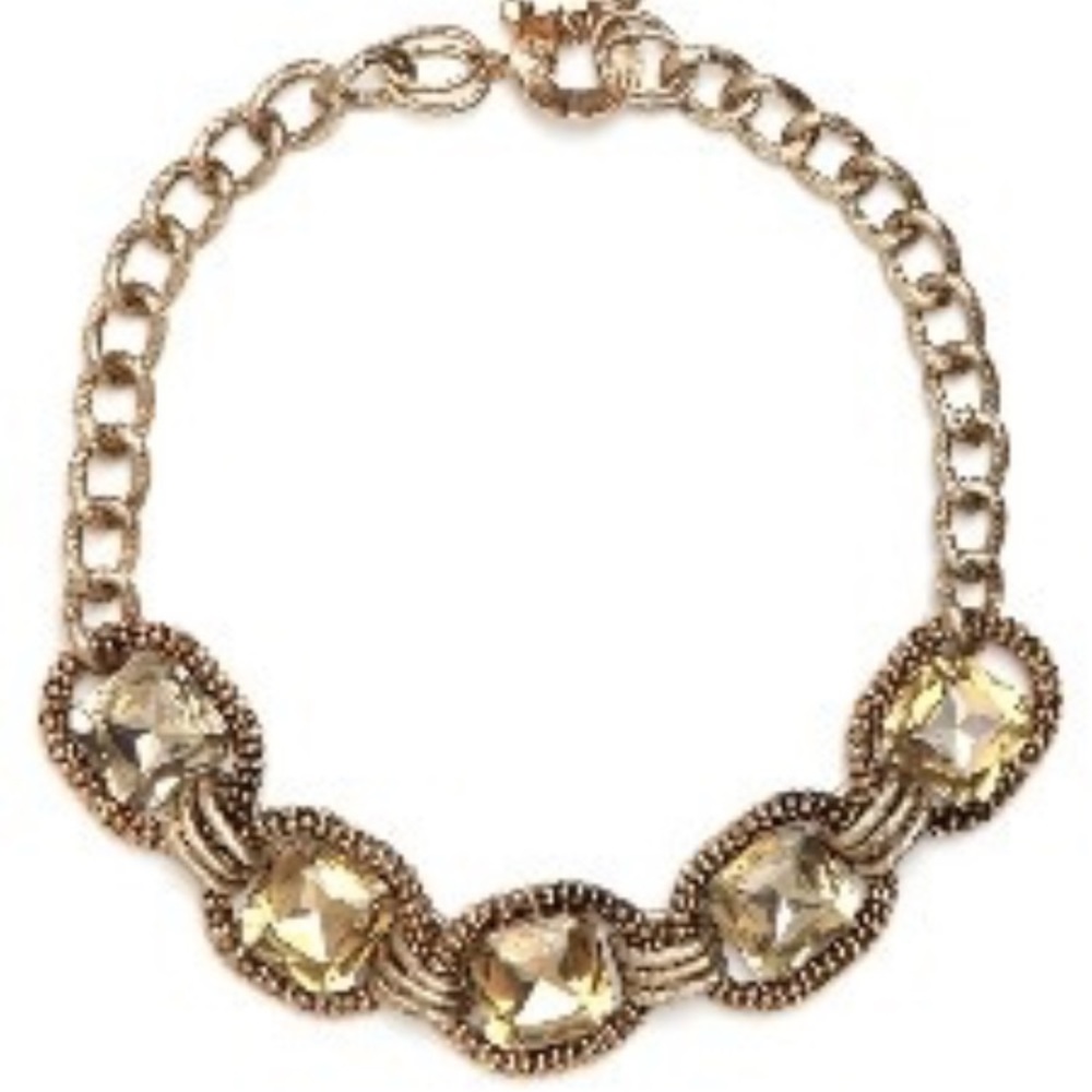 Baublebar Champagne Crystal Bib Necklace