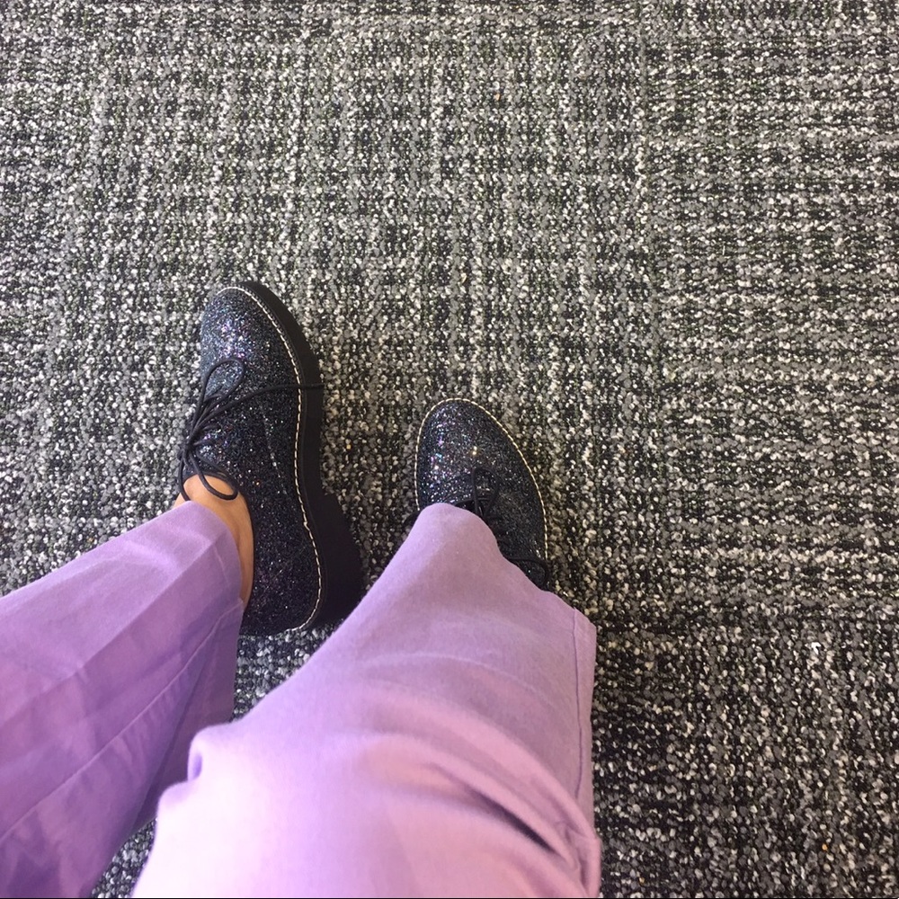 SPARKLY MTNG OXFORDS SIZE 37 WORN 1X