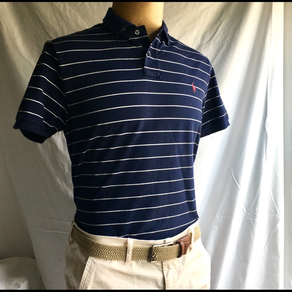RL POLO SHIRT - NAVY STRETCH COTTON