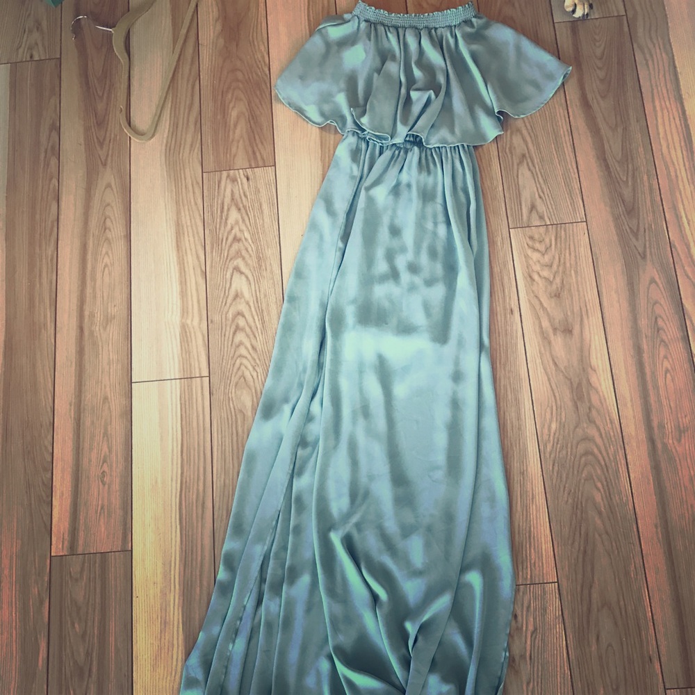 Silver Sage Show me your Mumu bridesmaid dress