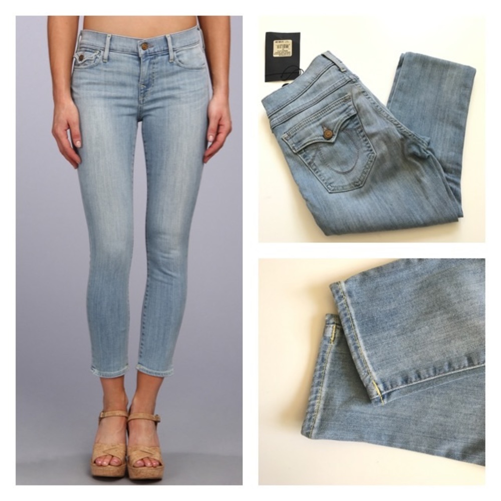 New W/ Tag True Religion Serena Crop Skinny 24