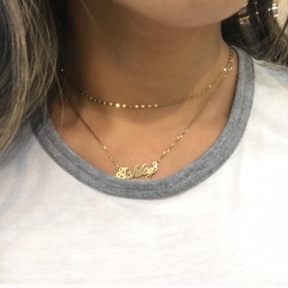 Gold Dainty Choker Chain Necklace