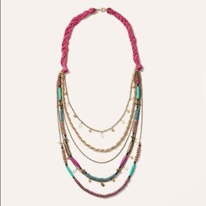 Loft braided multi strand necklace
