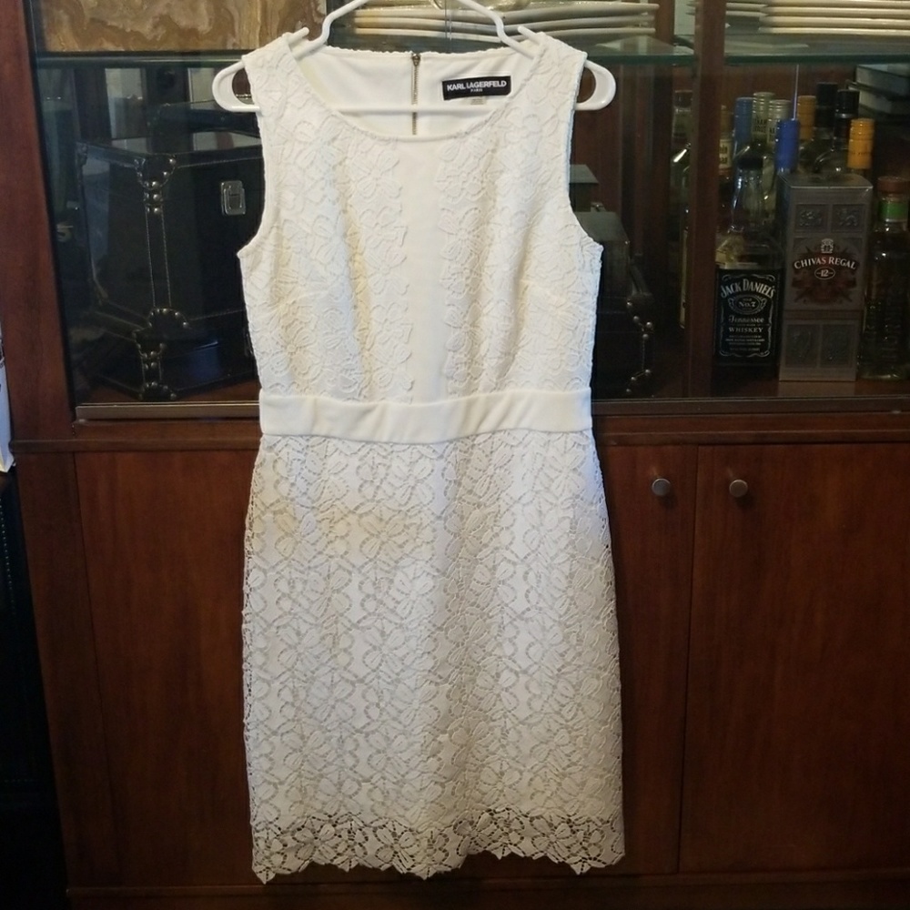 White dress with lace