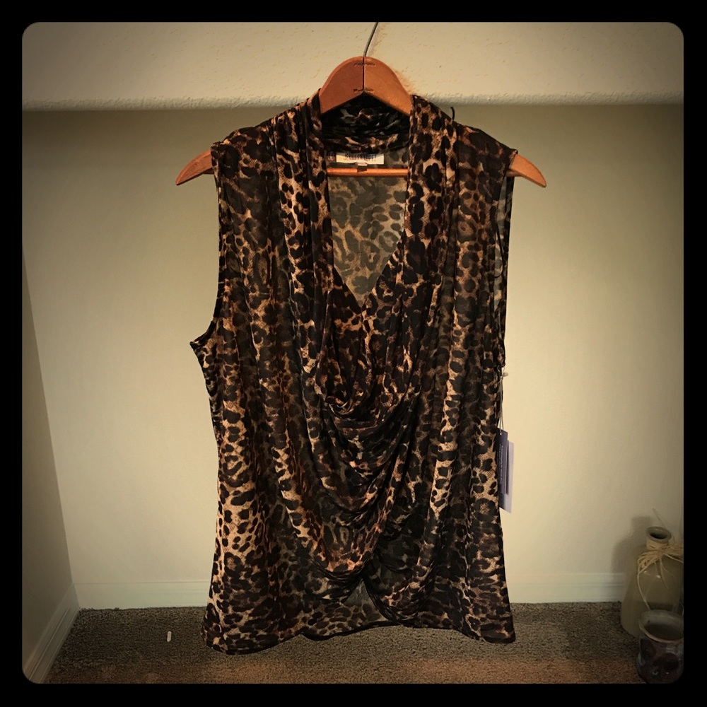NWT Jennifer Lopez leopard tank
