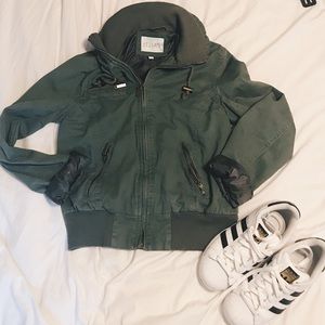 Army Green Bomber Jacket