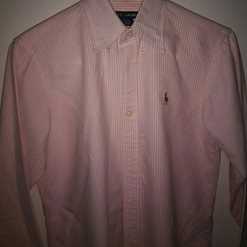 Pink stripes dress shirt