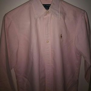 Pink stripes dress shirt