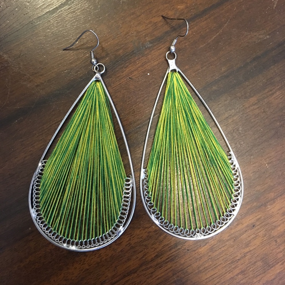 Large tear drop shape earrings