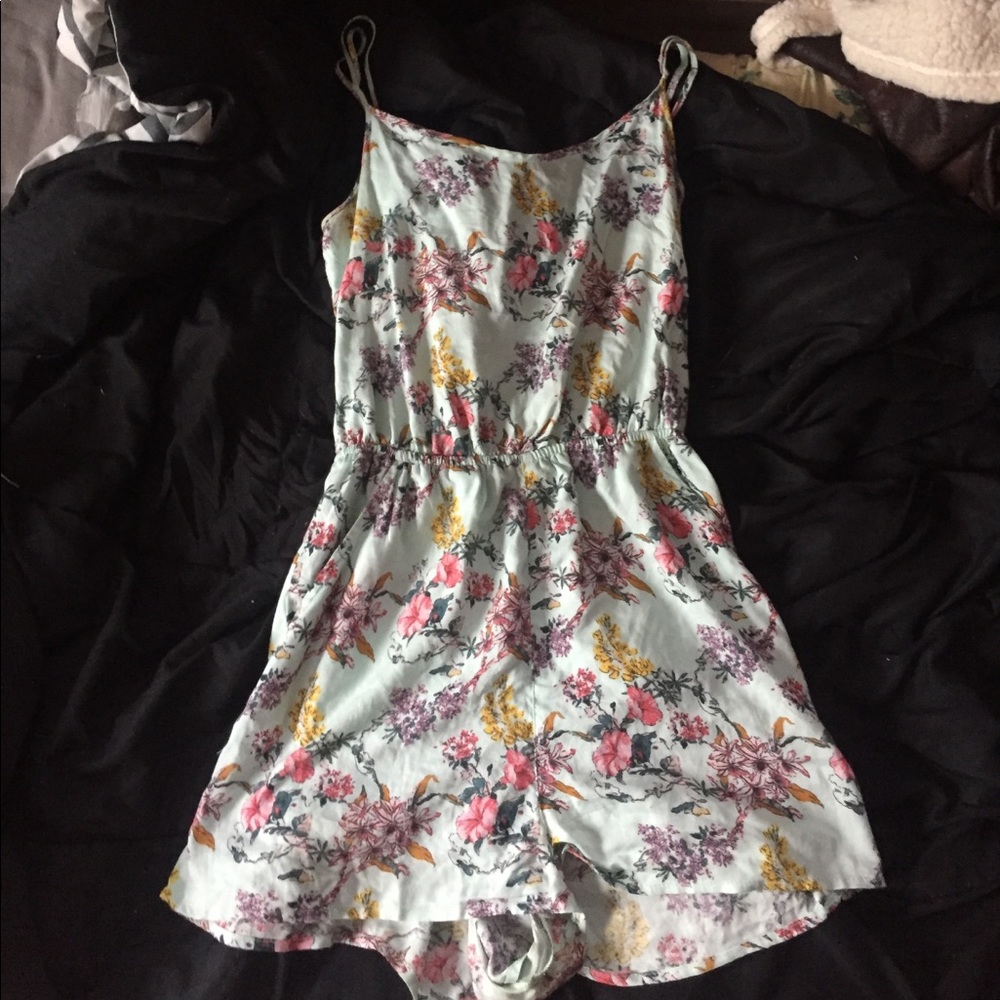 crossback floral romper