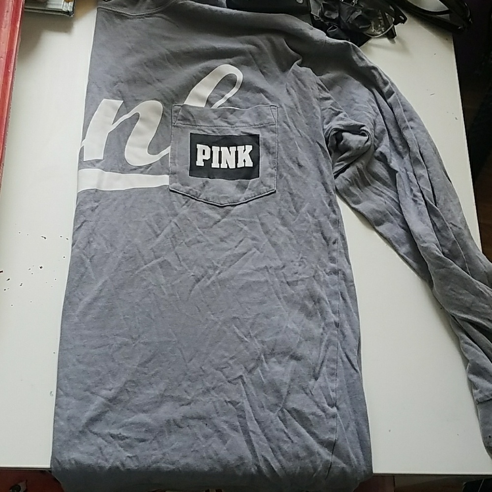 Long sleeve pink sweater