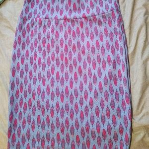 LuLaRoe Cassie Pencil Skirt Tribal Feather NWOT