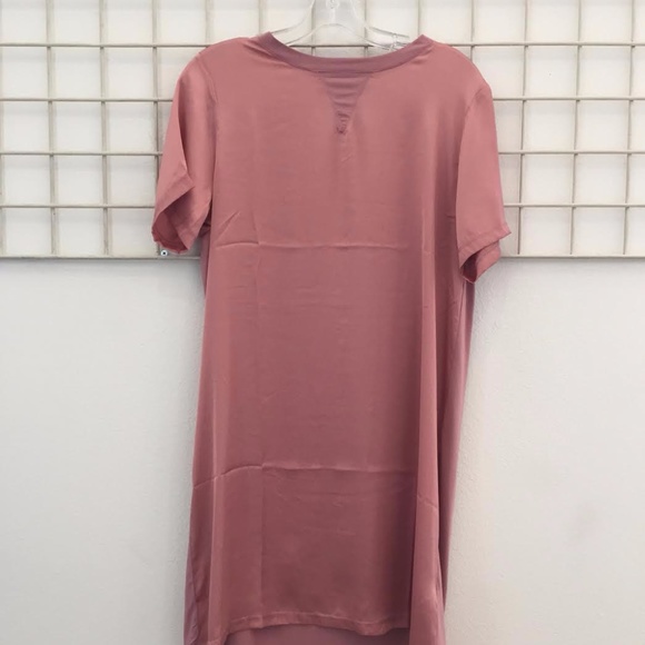 Satin Front T-shirt Dress - Picture 3 of 4