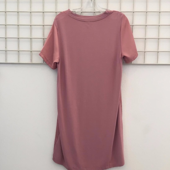 Satin Front T-shirt Dress - Picture 4 of 4