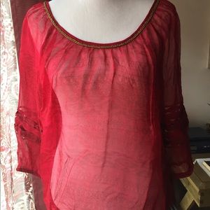 Lucky Brand sheer top