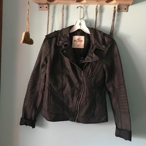 Hollister leather jacket