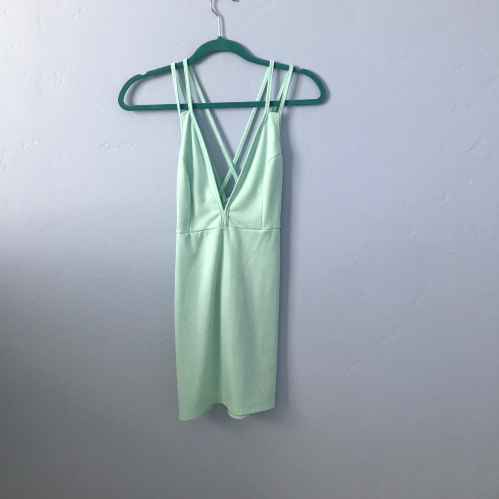 Mint green mini dress