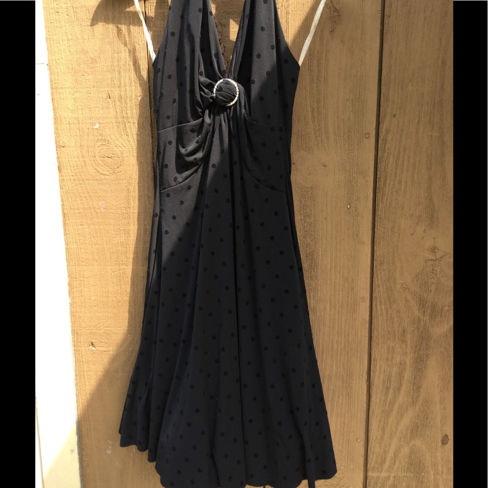 Cute Black Polka Dot Party/Cocktail Dress