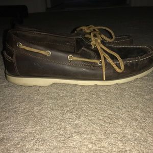 Brown leather sperrys