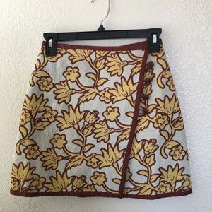 TOPSHOP Floral Wrap Skirt
