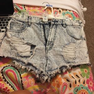 Forever 21 high waisted jean shorts