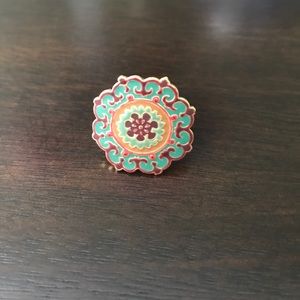 Lucky Brand Gold Teal Multicolor Ring