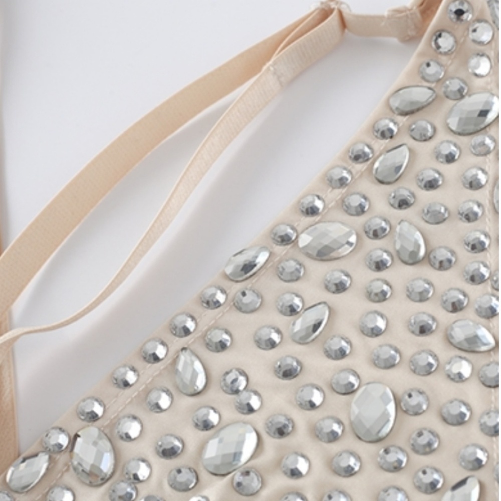 Last One• Crystal Beading Bodysuit in Nude - Picture 4 of 5