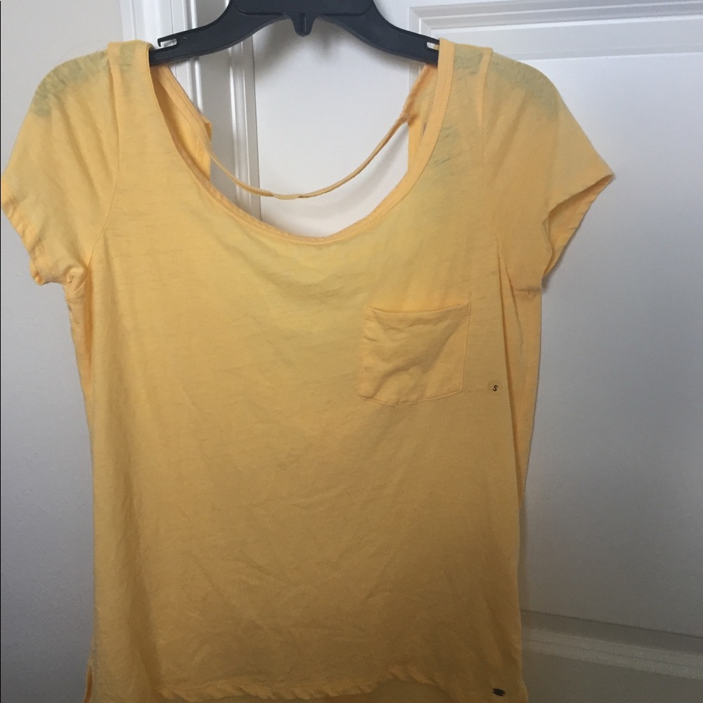 Yellow American Eagle shirt, BRAND NEW. Size SMALL