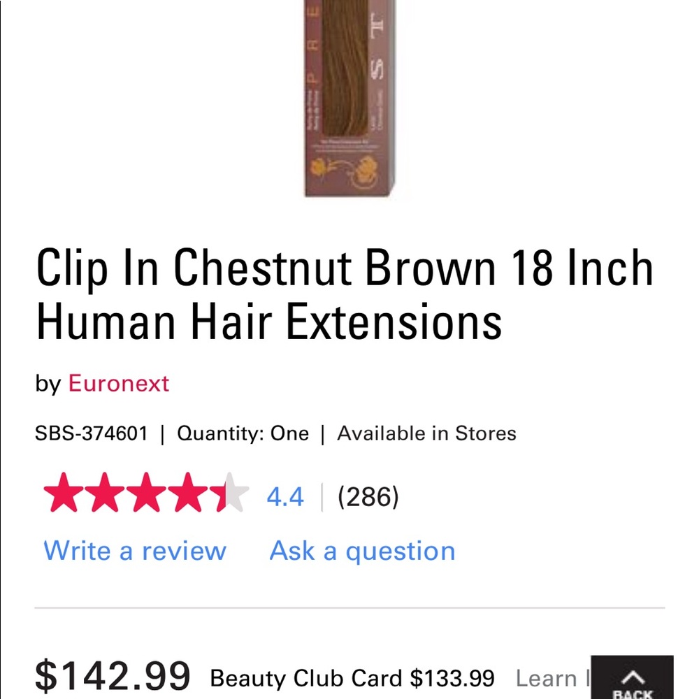 EuroNext Human (remy) hair 18" extensions