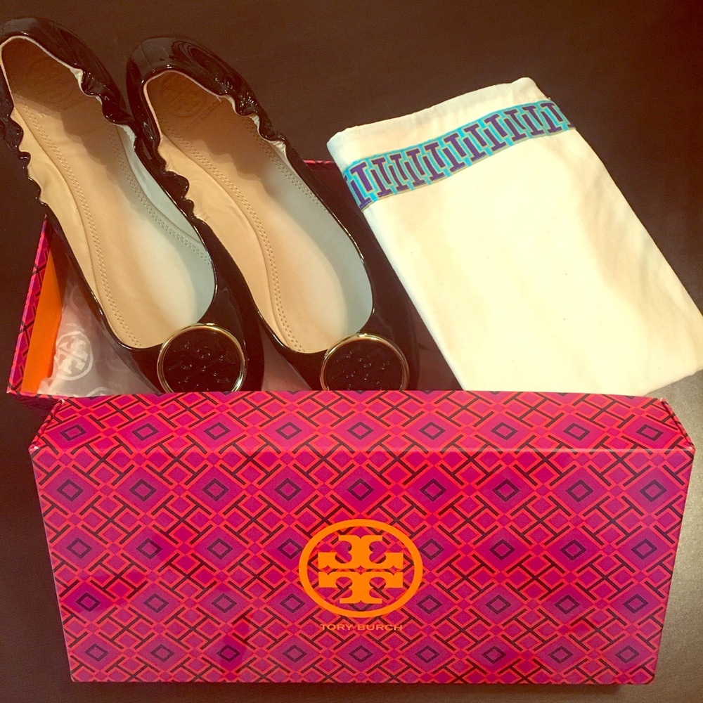 Tory Burch twiggie ballet-super soft patent