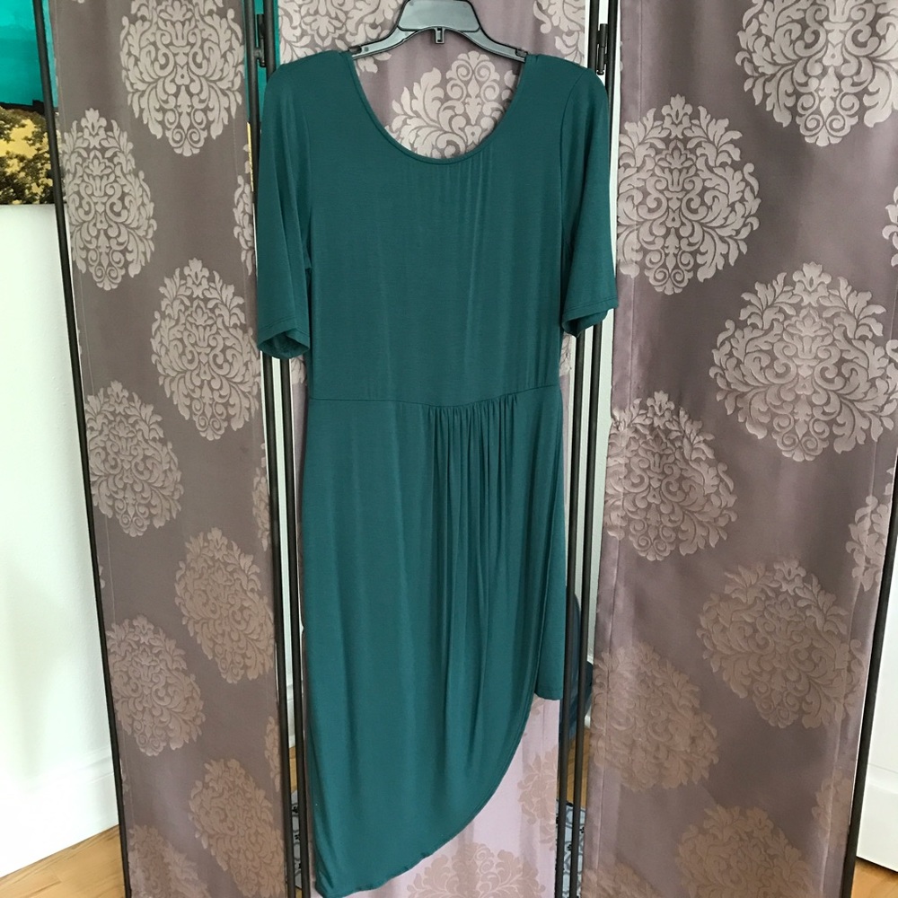 Teal Asymmetrical Dress