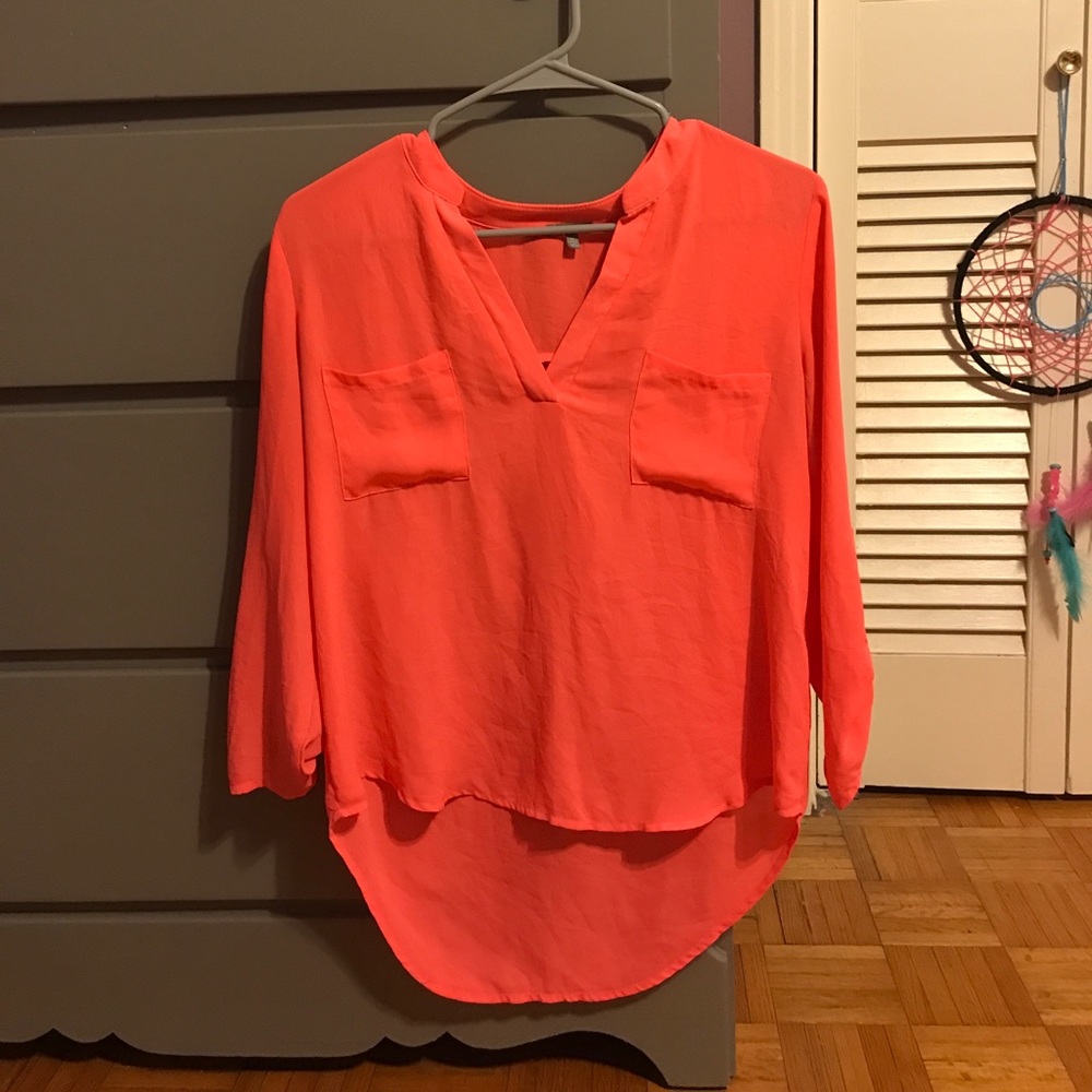 Medium neon pink blouse