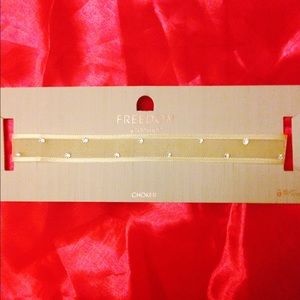 Topshop Tan- Gold Sparkle Choker
