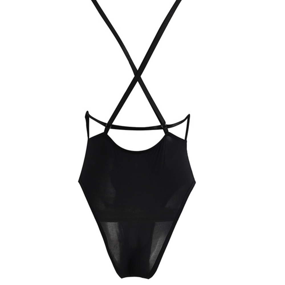 Last One• Crystal Beading Bodysuit in Black - Picture 4 of 6