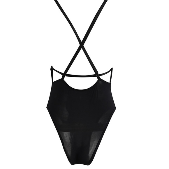 Last One• Crystal Beading Bodysuit in Black - Picture 4 of 6