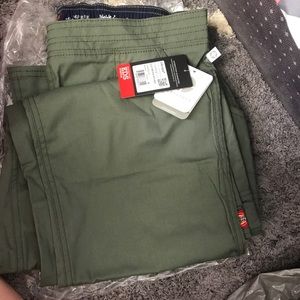 Olive green scrub pants