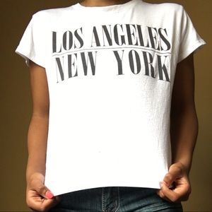 White LA/NY shirt