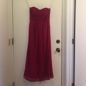 Davids Bridal Bridesmaid Dress Size 2. Apple red