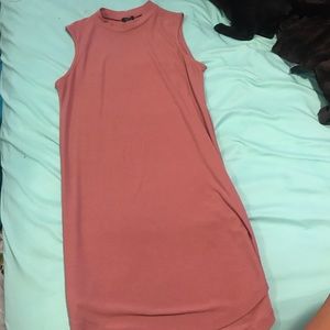 Nude Thigh Length Dress