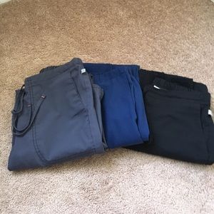 3 scrub pants. Cherokee & Code Happy. Size xxsmall