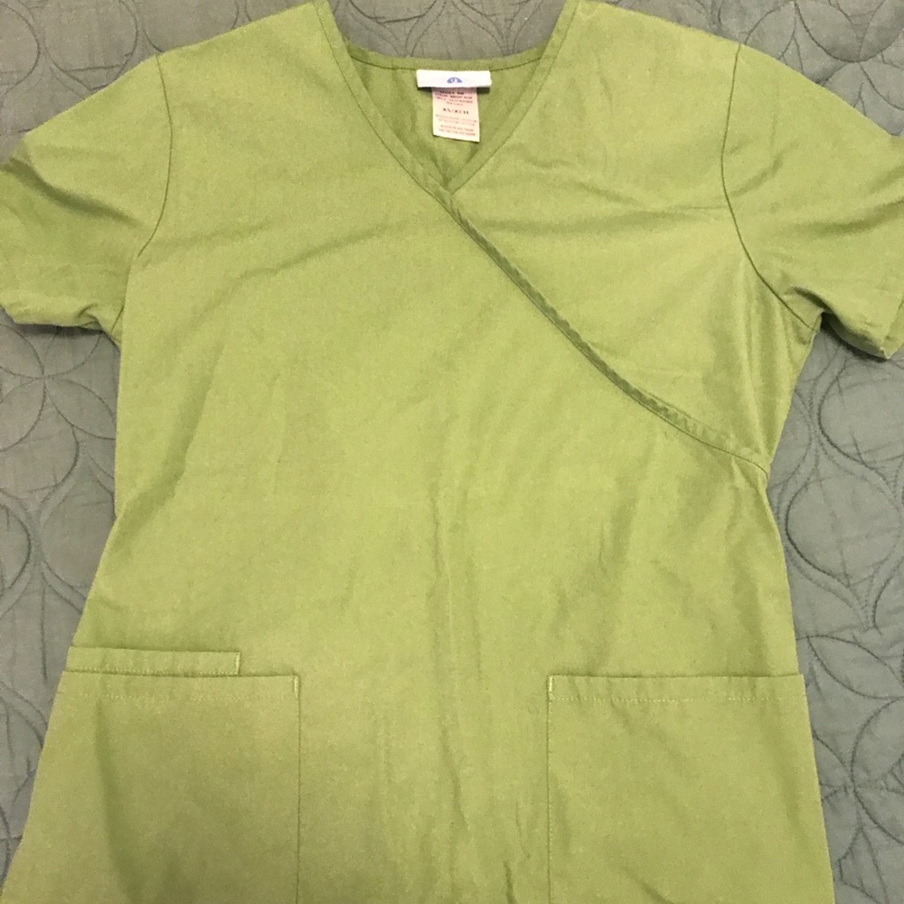 Olive Green Scrub Top