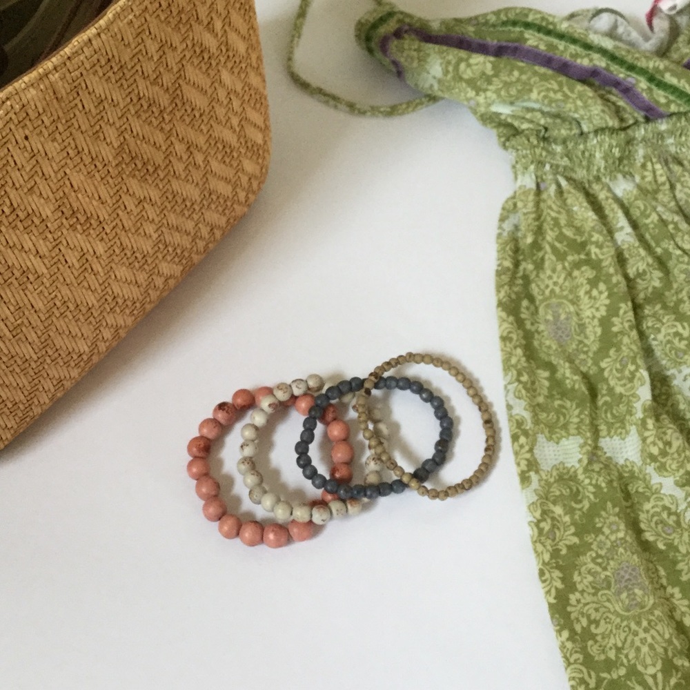 Ava & Grace  wood beaded bracelets